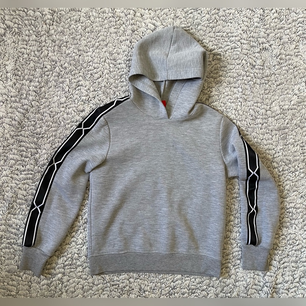 Hunter Gray Sweater with Black Stripes